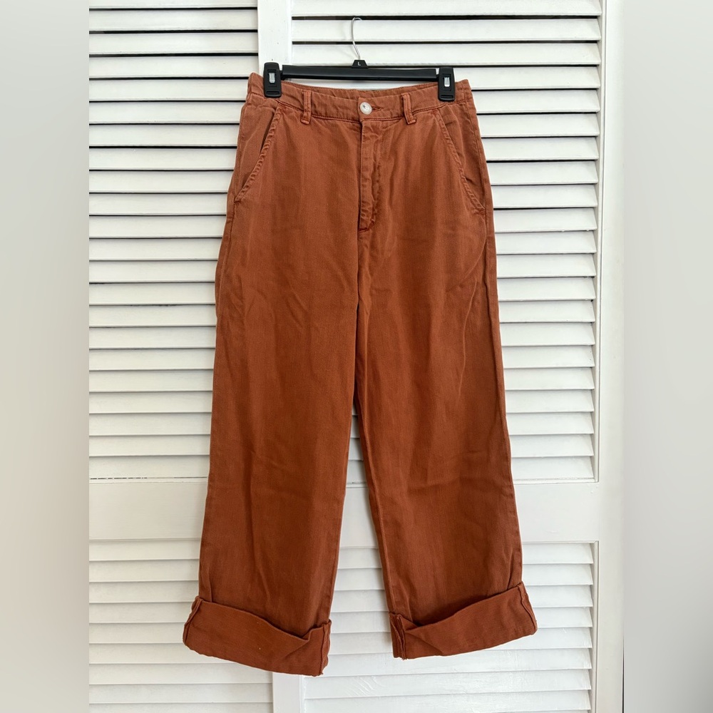 Free People On My Mind Wide Leg Cuff pants size 28